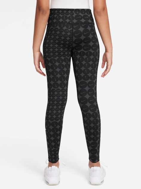Дитячі спортивні легінси для дівчинки Nike G Nk Df One Tght Aop HF8228-010 134-140 см (M) Чорні (197859768608) - зображення 2