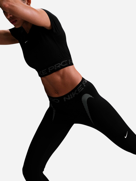 Спортивні легінси для фітнесу жіночі Nike W Np Df Mr 7/8 Tight Tt Grx HJ1219-010 XS Чорні (197602801750) - зображення 7