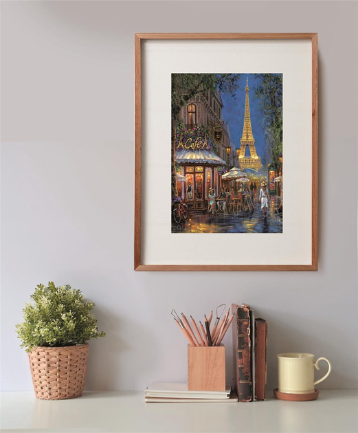 Puzzle Clementoni High Quality Night at the Eiffel Cafe 500 elementów 35571 (8005125355716) - obraz 4