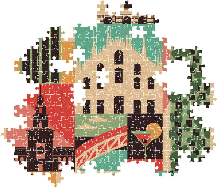 Puzzle Clementoni Style in the City: Milan 1000 elementów 39842 (8005125398423) - obraz 3