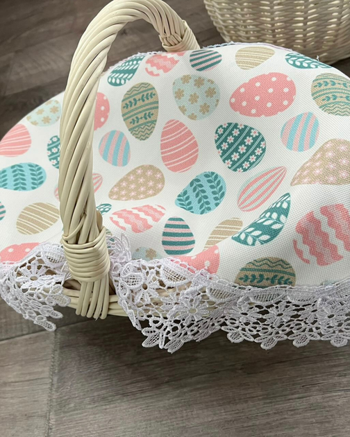 Салфетка на корзину Delight Писанки с кружевом 50х40 см (Koshyk-z-merezhyvom-40kh50) - Фото 3 Салфетка на корзину Delight Писанки с кружевом 50х40 см (Koshyk-z-merezhyvom-40kh50) - изображение 3