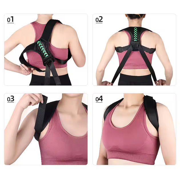 Регулируемый Корректор осанки Toelab M159 от Сколиоза и Сутулости Univerpinknylon - ортопедический Корсет Бандаж для Спины размер: S (4024352) - изображение 5