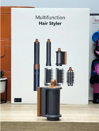 Мультистайлер Multifunction Hair Styler для завивки и выпрямления 6 насадок 1300 Вт / Фен-щетка для укладки волос - изображение 4