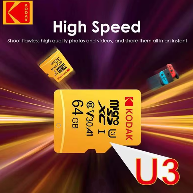 Карта памяти micro SD Kodak 64Gb U3 A1 class 10 V 30 - изображение 4