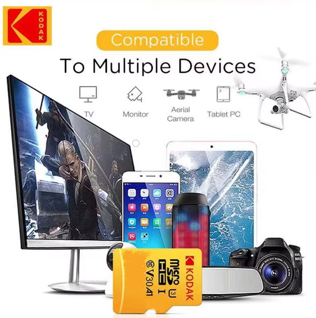Карта памяти micro SD Kodak 32Gb U3 A1 class 10 V 30 - Фото 2 Карта памяти micro SD Kodak 32Gb U3 A1 class 10 V 30 - изображение 2