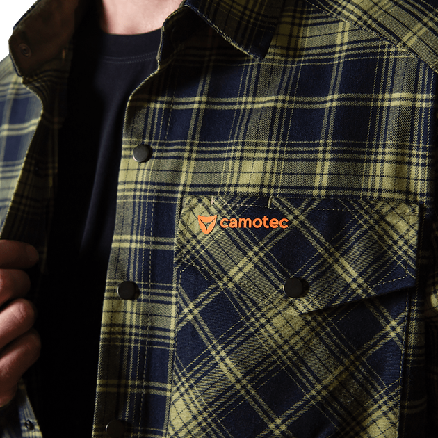Рубашка “Буревій” (Logo Orange) Lime Green/Navy (8605), 3XL - зображення 4