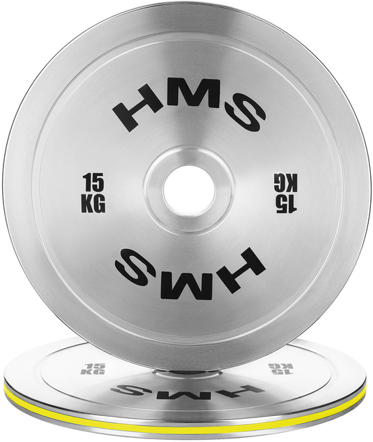Talerz olimpijski HMS TOS150 kalibrowany stalowy 15 kg (5907695511826) - obraz 3