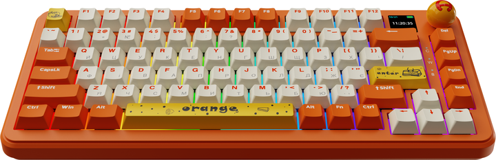 Клавіатура бездротова Ajazz AK820 MAX PLUS Avocado Switch Orange