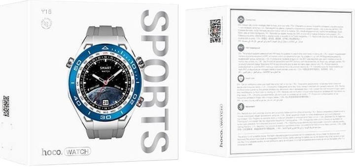 Smartwatch Hoco Y16 Sports Silver (HOCOACC94) - obraz 3