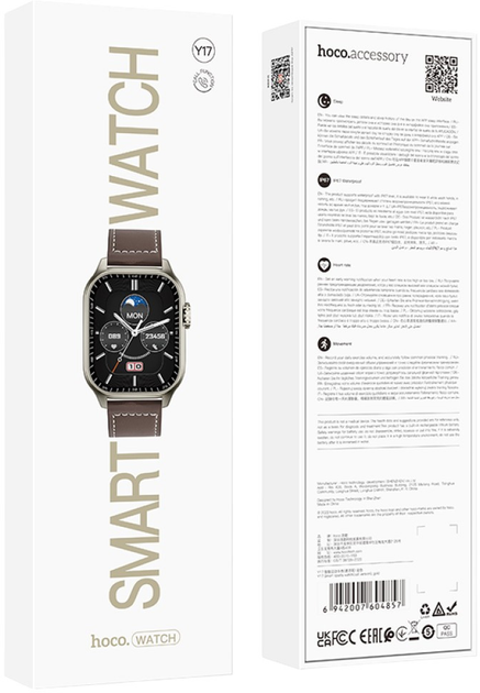 Smartwatch Hoco Y17 Sports Gold (HOCOACC90) - obraz 3