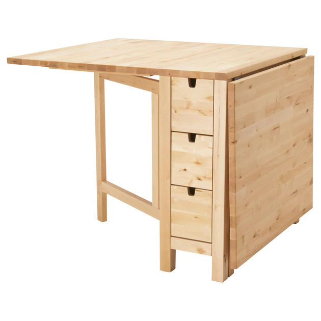 Розкладний стіл NORDEN 152x80 см IKEA 904.238.87 береза - Фото 5 Розкладний стіл NORDEN 152x80 см IKEA 904.238.87 береза - зображення 5