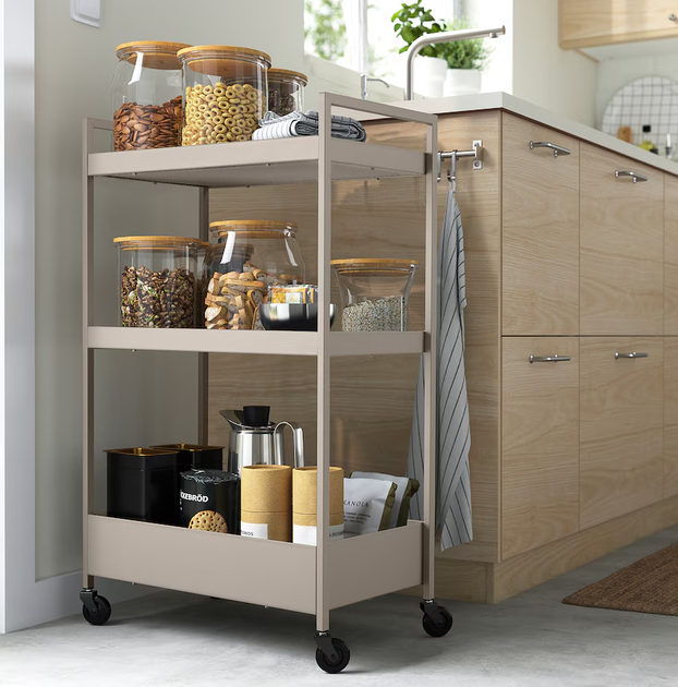 Тележка NISSAFORS IKEA 405.858.01 бежевый - Фото 4 Тележка NISSAFORS IKEA 405.858.01 бежевый - изображение 4