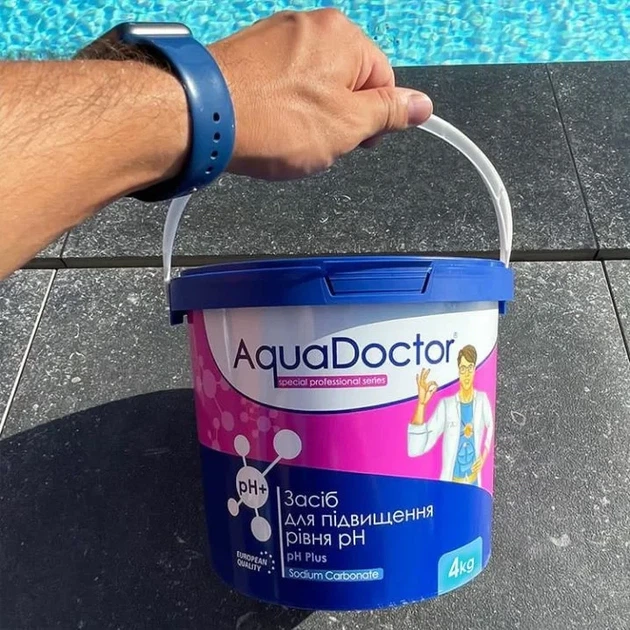 Гранулированное средство для повышения уровня pH в бассейне Aquadoctor pH Plus 4 кг - Фото 3 Гранулированное средство для повышения уровня pH в бассейне Aquadoctor pH Plus 4 кг - изображение 3