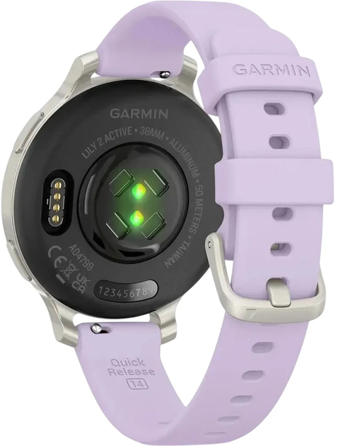 Smartwatch Garmin Lily 2 Active 38 mm Silver/Jasmine Purple (0753759342692) - obraz 5