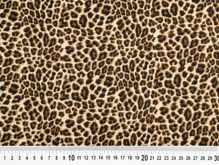 Ткань Шелк Армани ягуар, бежево-коричневый, пог. м. (а35, 2409070B, д2 цв1) - изображение 4