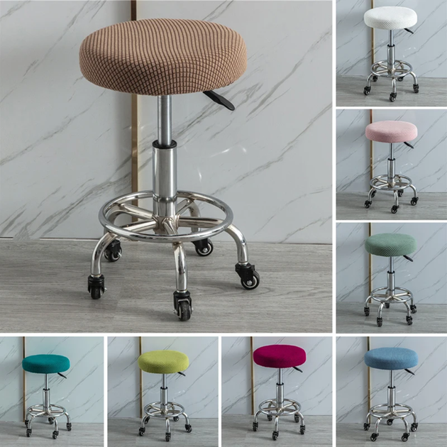 Круглий чохол на стілець Diana Textile Round Chair Ø 28-40 см Сірий - зображення 8