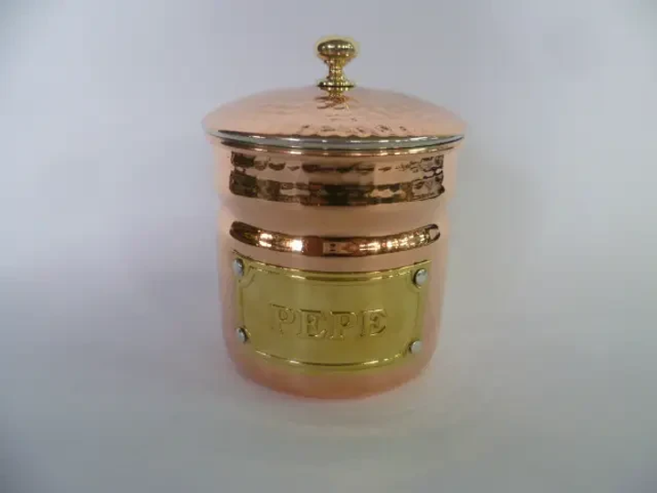 Медная емкость для хранения кофе,чая, специй, Hakart Handmade 1 - изображение 4