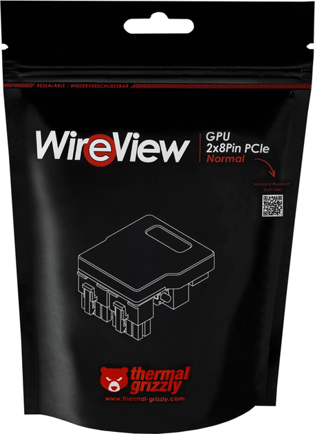 Пристрій для вимірювання споживання енергії GPU Thermal Grizzly Normal WireView GPU 2 x 8 Pin PCIe (4260711990601) - зображення 8