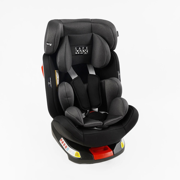 Автокресло детское универсальное Joy Isofix SafeMax SF-62860 группа 1-2-3 (9-36 кг) Серый с Темно-серым - изображение 1
