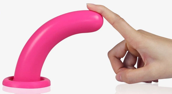 Гладкий фаллоимитатор Lovetoy Silicone Holy Dong Medium цвет розовый (20854016000000000) - изображение 5
