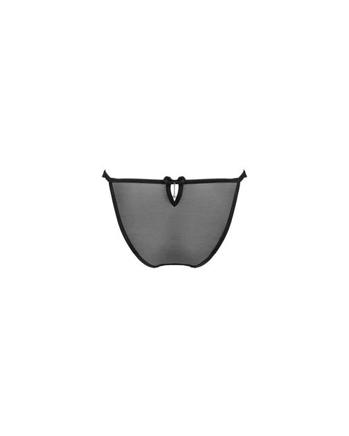Напівпрозорі трусики Obsessive Ivannes panties black L/XL, чорні - зображення 6
