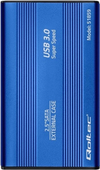 Kieszeń zewnętrzna Qoltec SATAIII 2.5" USB-A 3.0 2TB Blue (5901878518596) - obraz 3