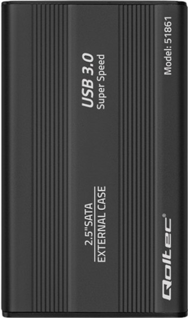 Kieszeń zewnętrzna Qoltec SATAIII 2.5" USB-A 3.0 2TB Black (5901878518619) - obraz 3