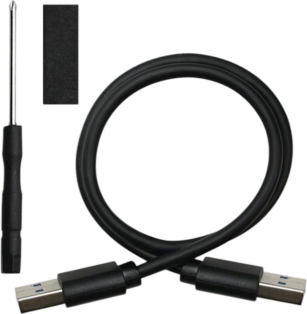 Kieszeń zewnętrzna Qoltec SATAIII 2.5" USB-A 3.0 2TB Black (5901878518619) - obraz 4