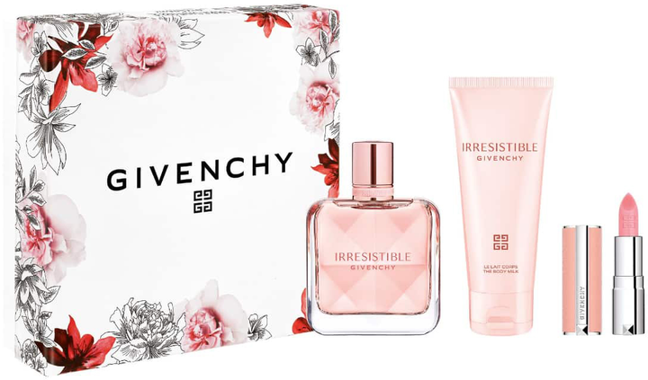 Zestaw damski Givenchy Woda perfumowana Irresistible 50 ml + Balsam do ciała 75 ml + Mini szminka 01 Rose Perfecto 1.3 g (3274872467309) - obraz 3
