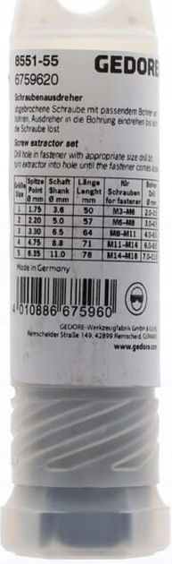 Zestaw wykrętaków do śrub Gedore M3 - M18 (6759620) - obraz 3