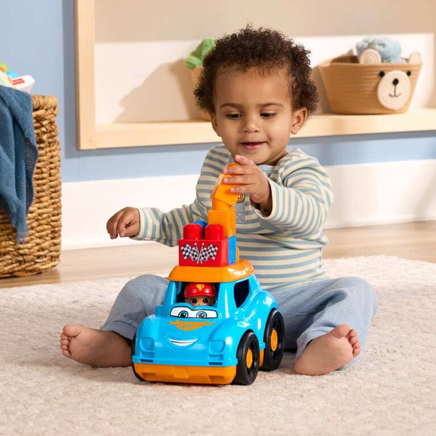Klocki konstrukcyjne Mattel Fisher-Price Mega Bloks Ricky Race Car HKN41 6 elementów (0194735105052) - obraz 5