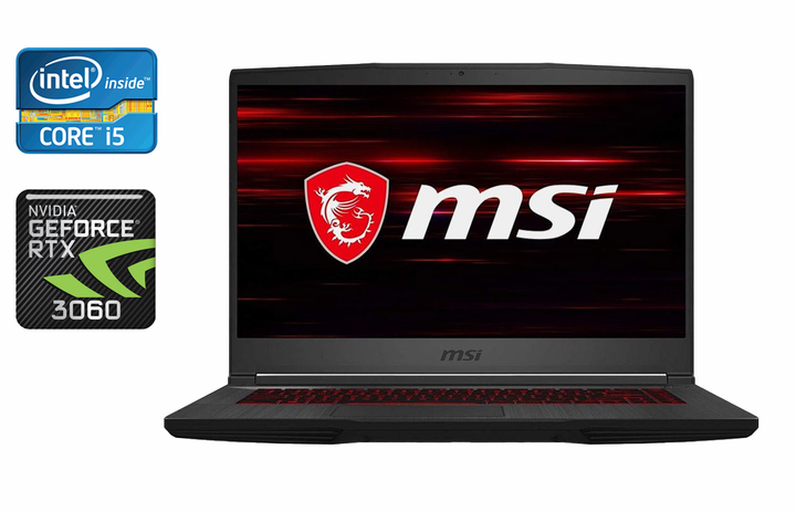 Ігровий ноутбук MSI MS-16W2 / 15.6" (1920x1080) IPS / Intel Core i5-10500H (6 (12) ядер по 2.5 - 4.5 GHz) / 16 GB DDR4 / 1000 GB SSD / nVidia GeForce RTX 3060, 6 GB GDDR6, 192-bit / WebCam / WebCam / Windows 10 б/в - Фото 1 Ігровий ноутбук MSI MS-16W2 / 15.6" (1920x1080) IPS / Intel Core i5-10500H (6 (12) ядер по 2.5 - 4.5 GHz) / 16 GB DDR4 / 1000 GB SSD / nVidia GeForce RTX 3060, 6 GB GDDR6, 192-bit / WebCam / WebCam / Windows 10 б/в - зображення 1