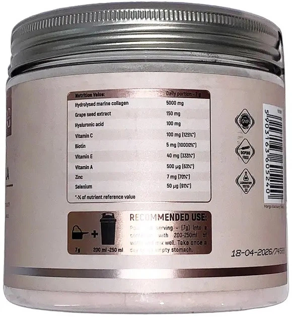 Комплекс для здоров'я шкіри, волосся та нігтів Sport Generation Beauty Line Formyla 210 g (Orange - Pineapple) - зображення 2