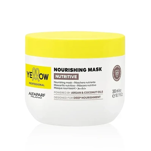 Маска питательная для волос Yellow Nutrive Argan & Coconut Mask 300 мл - Фото 1 Маска питательная для волос Yellow Nutrive Argan & Coconut Mask 300 мл - изображение 1