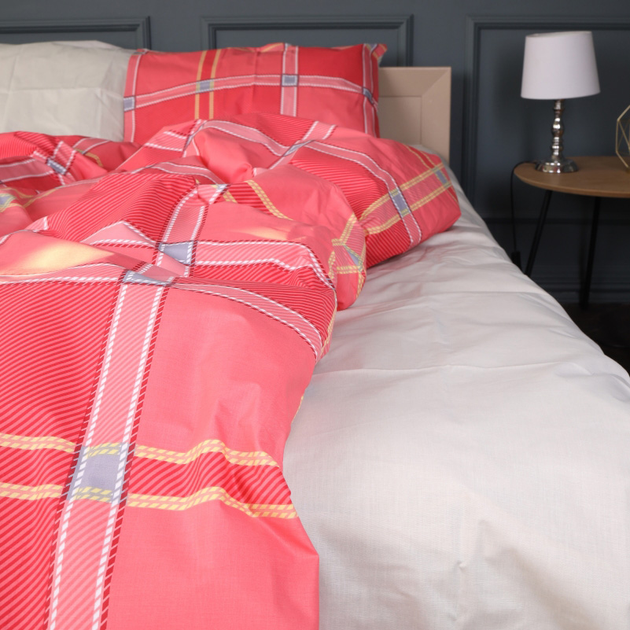 Простирадло MirSon полуторне 150x220 см 17-0765 Checkered red Бязь від Rozetka на платформі USKIDKA Акція на Простирадло MirSon полуторне 150x220 см 17-0765 Checkered red Бязь від Rozetka