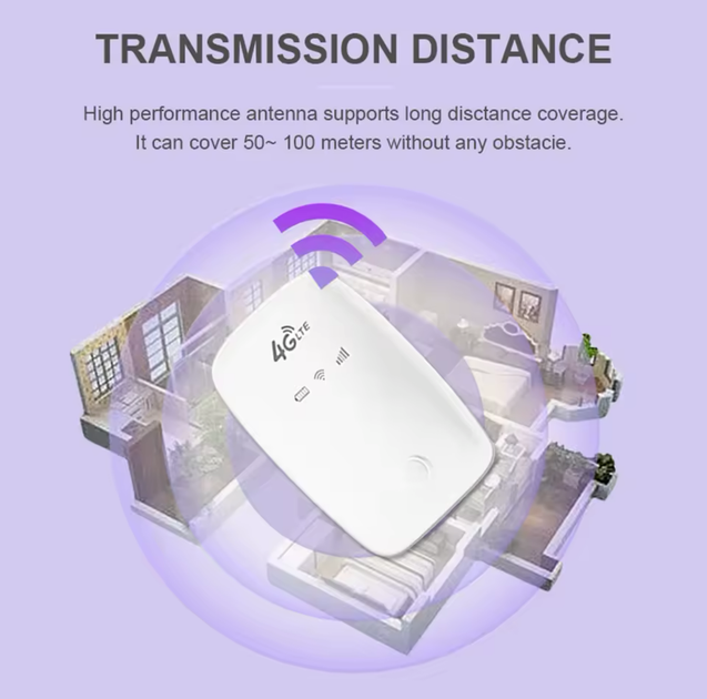 Мобильный беспроводной WI-FI роутер с аккамулятором MIFI 4G LTE 150 Mbps M3-E - изображение 2