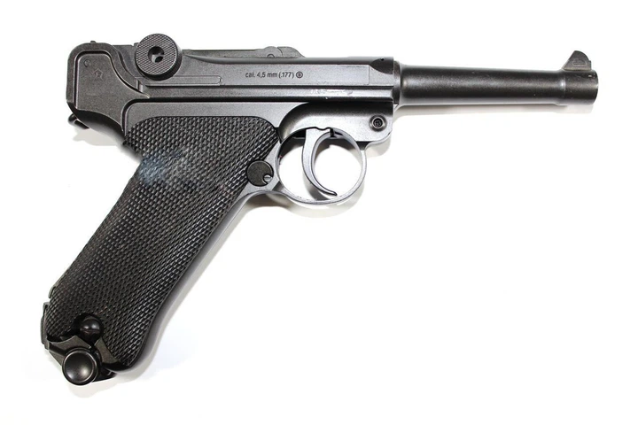 Пневматичний пістолет Umarex Luger Parabellum P08, метал з со2 з кулями - зображення 2