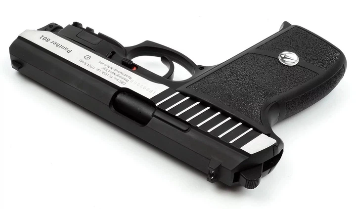 Пневматический пистолет Borner Panther 801 blowback с лазерным целеуказателем, металл с со2 с пулями - Фото 5 Пневматический пистолет Borner Panther 801 blowback с лазерным целеуказателем, металл с со2 с пулями - изображение 5