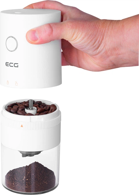 Кофемолка аккумуляторная ECG KM 150 Minimo White для измельчения кофейных зерен - изображение 7