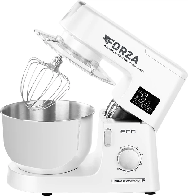 Кухонный комбайн с мясорубкой и планетарным миксером ECG FORZA 5500 Giorno Bianco - изображение 5