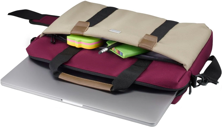 Torba na laptopa Hama Silvan 15.6"-16.2" Bordeaux (4047443522115) - obraz 4