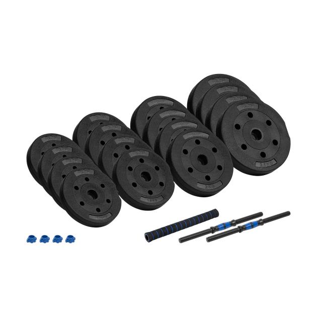 Регульовані бітумні гантелі з конектором Rebel Active 2x15 кг RBA-2301 - изображение 2