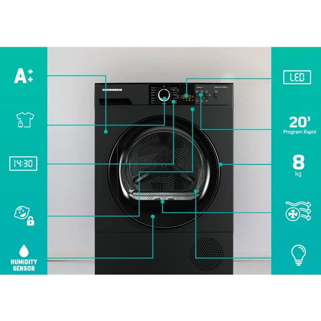 Сушильная машина Heinner HHPD-V8T1CHSA++ - изображение 3