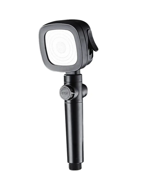 Душова лійка турболійка Turbo Shower Head Black Plastic - Фото 2 Душова лійка турболійка Turbo Shower Head Black Plastic - изображение 2