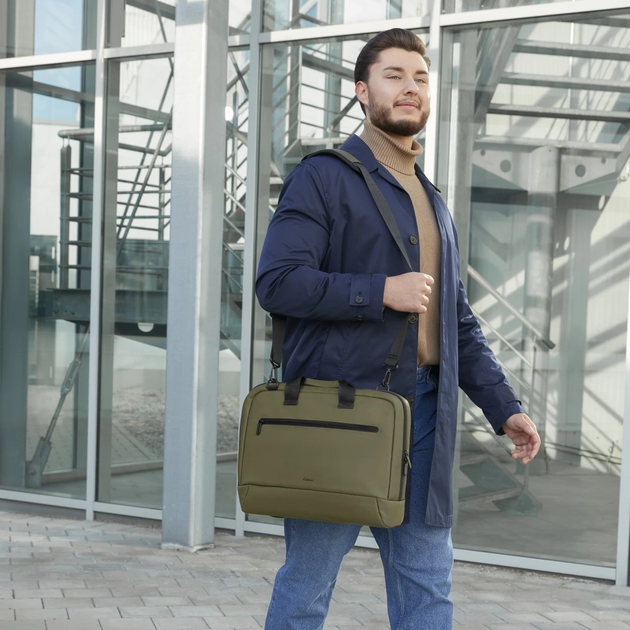Torba na laptopa Hama Ultra Lightweight 15.6"-16.2" Olive (4047443520098) - obraz 10