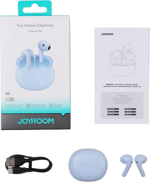 Słuchawki JOYROOM Funpods JR-FB2 Blue (6956116758110) - obraz 7
