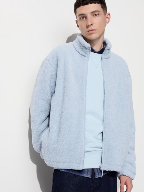 Куртка демисезонная Шерпа мужская Uniqlo 16222727 S Голубая (1159825735) 