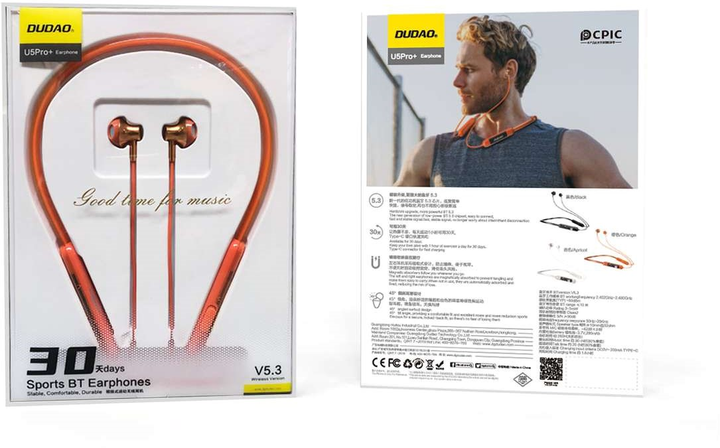 Навушники Dudao U5Pro+ Orange (6976625331000) - зображення 5