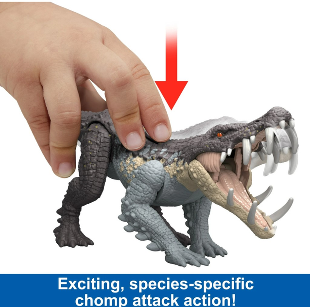 Figurka dinozaura Mattel Jurassic World Epic Evolution Strike Attack Kaprosuchus HTK61 (0194735192274) - obraz 8