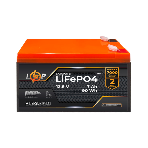 Аккумулятор LP LiFePО4 12,8V - 7Ah (90Wh) - Фото 1 Аккумулятор LP LiFePО4 12,8V - 7Ah (90Wh) - изображение 1